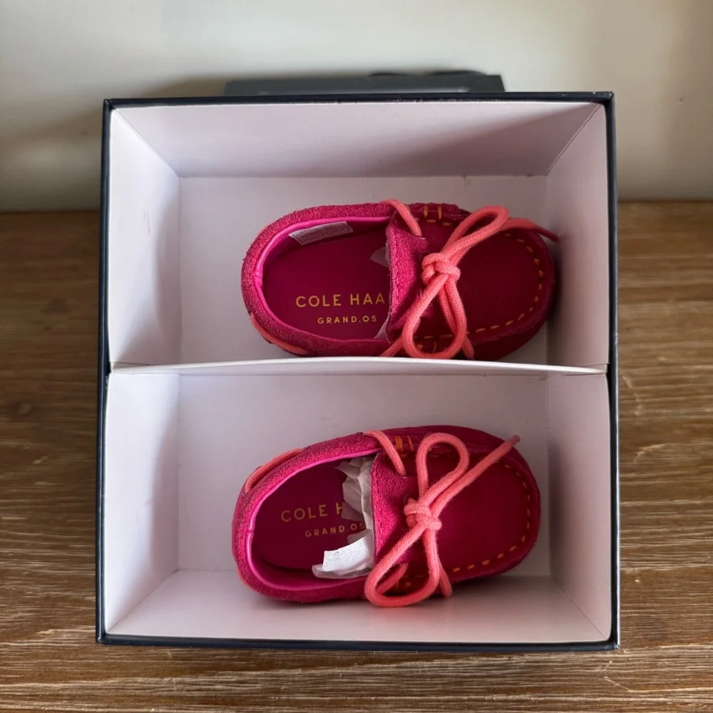Cole Haan Toddler Pink Grant Driver Moccasins Size 1 Newborn